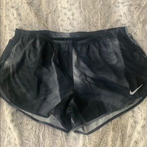 Nike black marbled dri-fit running shorts, Size XL